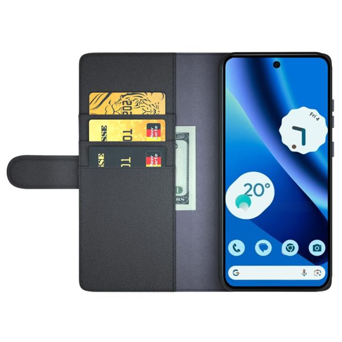 Bild 2, Google Pixel 10a Fodral Premium Äkta Läder Svart