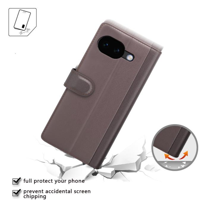 Bild 5, Google Pixel 10a Fodral Premium Äkta Läder Svart