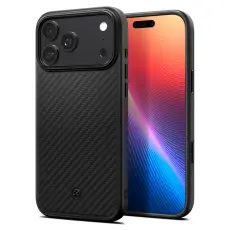 Spigen iPhone 18 Pro/17 Pro Skal MagSafe Enzo Aramid 'T' Svart
