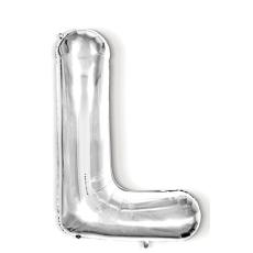 Bokstavsballong L 40 cm Silver
