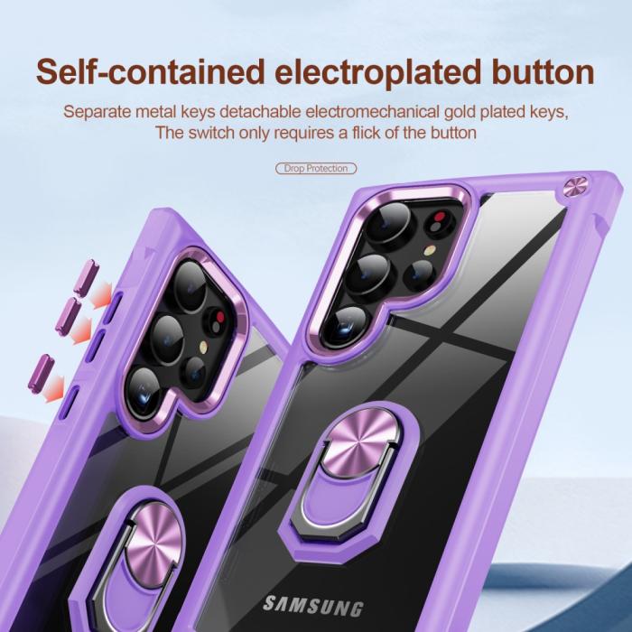 Bild 6, Galaxy S24 Ultra Skal Shockproof Ring Hybrid Lila