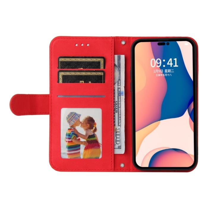 Bild 4, iPhone 14 Pro Fodral Skin Touch Röd