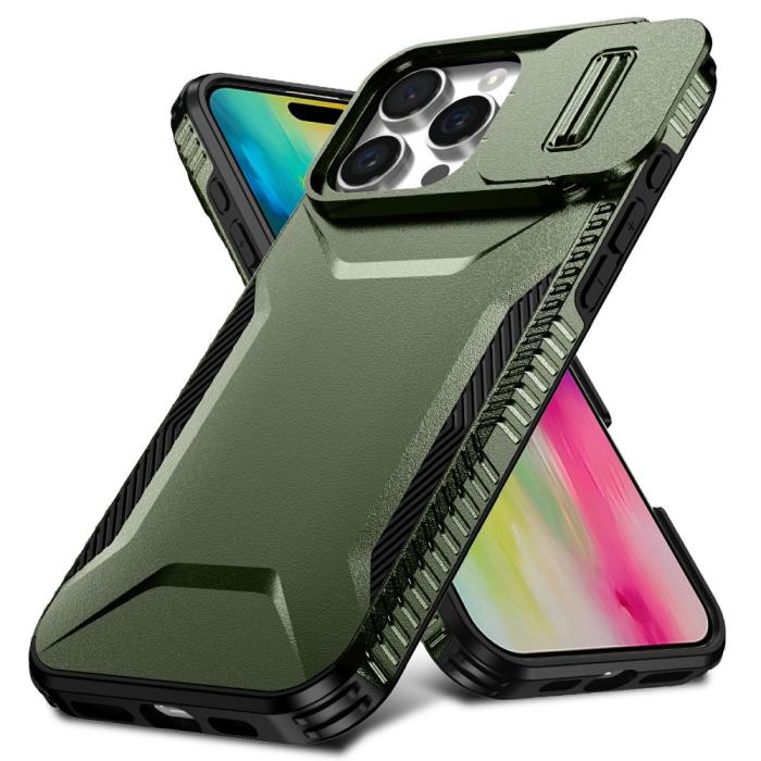 Bild 2, iPhone 16 Pro Skal CamShield Hybrid Grön
