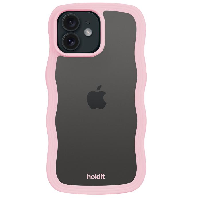 Bild 2, holdit iPhone 12/12 Pro Skal Wavy Pink Transparent