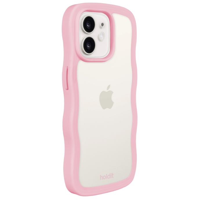 Bild 3, holdit iPhone 12/12 Pro Skal Wavy Pink Transparent