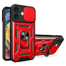 iPhone 16 Skal CamShield Ring Hybrid R&ouml;d