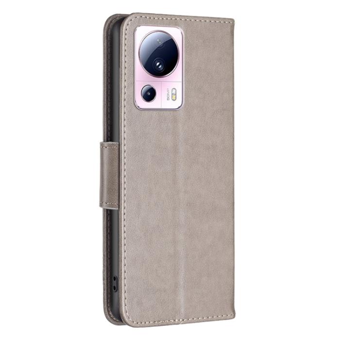 Bild 3, Xiaomi 13 Lite 5G Fodral Med Fjäril Tryck Grå