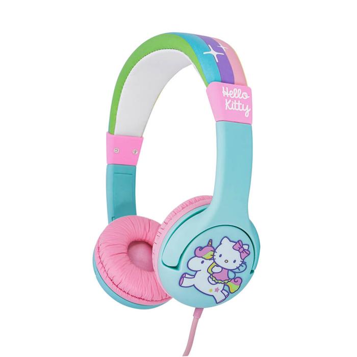 Bild 3, Hello Kitty Hörlur För Barn On-Ear Grön/Rosa Enhörning