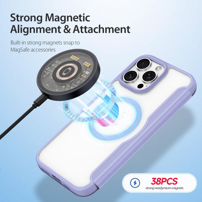Bild 4, DUX DUCIS iPhone 16 Pro Max Fodral MagSafe Skin X Pro Lila