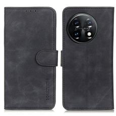 KHAZNEH OnePlus 11 5G Fodral Retro Läder Svart