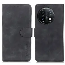 KHAZNEH OnePlus 11 5G Fodral Retro Läder Svart