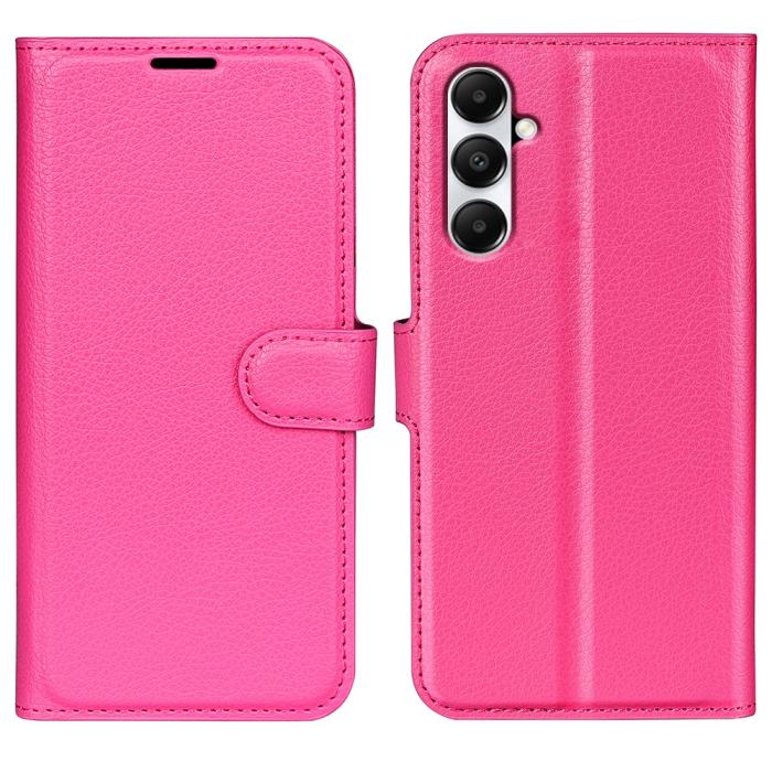 Bild 1, Samsung Galaxy A05s 4G Fodral Litchi Läder Rosa
