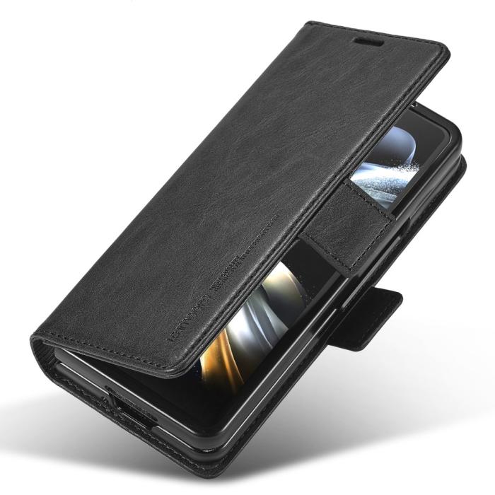 Bild 4, LC.IMEEKE Galaxy Z Fold 5 Fodral RFID Läder Svart