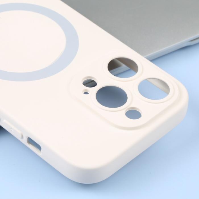 Bild 5, iPhone 15 Pro Skal MagSafe Liquid Silikon Vit
