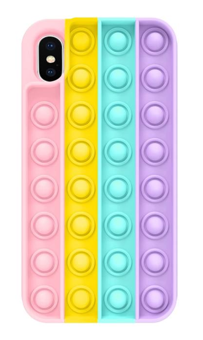 Bild 1, iPhone X/Xs - Pop It Fidget Skal - Multicolor