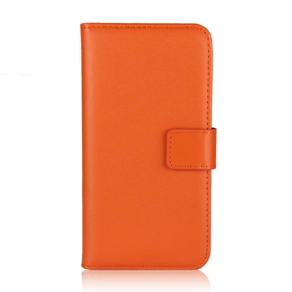 iPhone X/Xs - Fodral I Äkta Läder - Orange