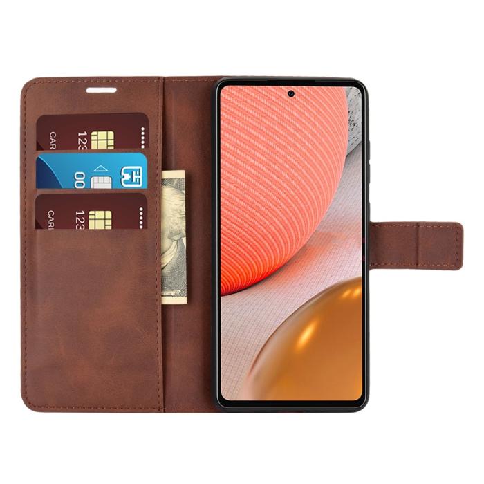 Bild 5, Samsung Galaxy A72 - Plånboksfodral - Brun