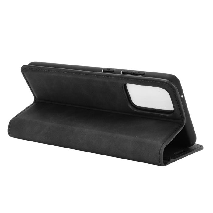 Bild 5, Samsung Galaxy A72 - Silkeslent Läder Fodral - Svart
