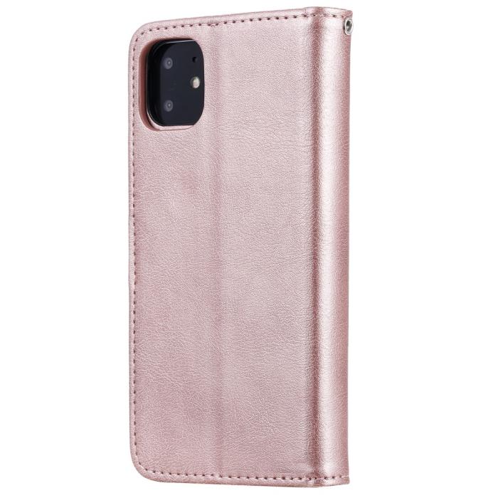 Bild 3, iPhone 11 - Plånboksfodral/Magnet Skal 2in1 - Roséguld