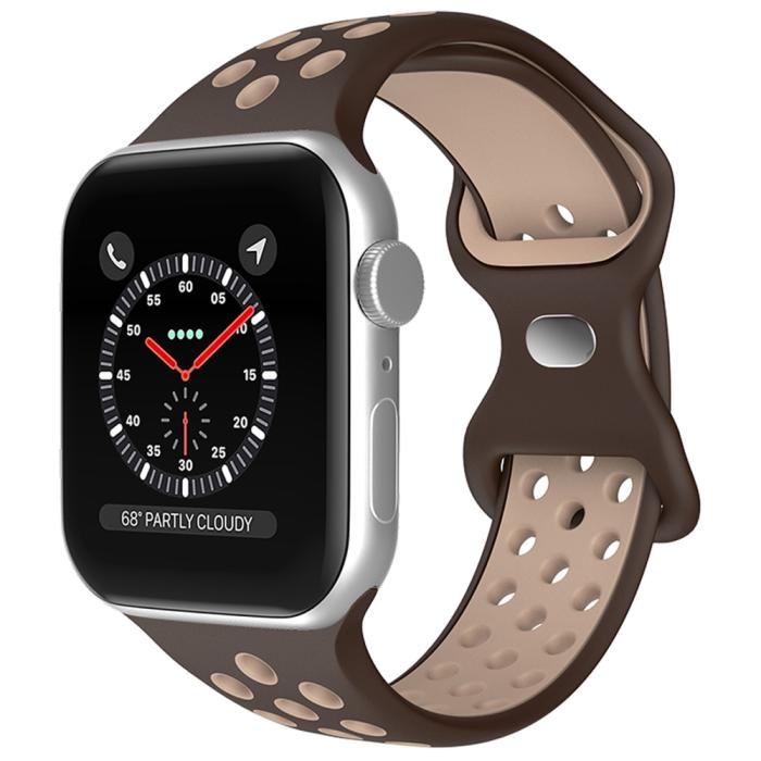 Bild 2, Sportarmband Dual-Color Apple Watch 42/44/45/49 mm (M/L) Brun