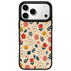 iPhone 18 Pro / 17 Pro Skal MagSafe UV-M&ouml;nster Blommor