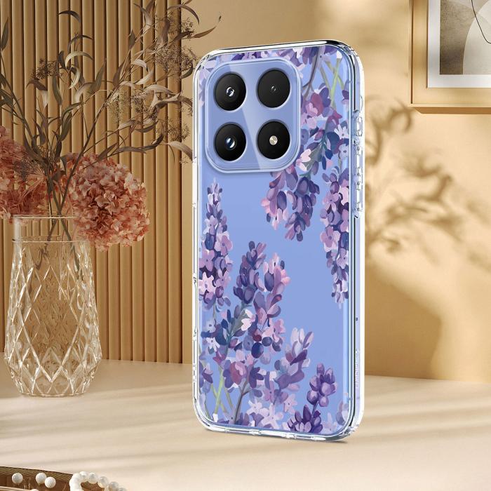 Bild 4, Xiaomi 17 Skal TPU Blommor Blåregn