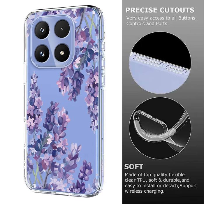 Bild 5, Xiaomi 17 Skal TPU Blommor Blåregn