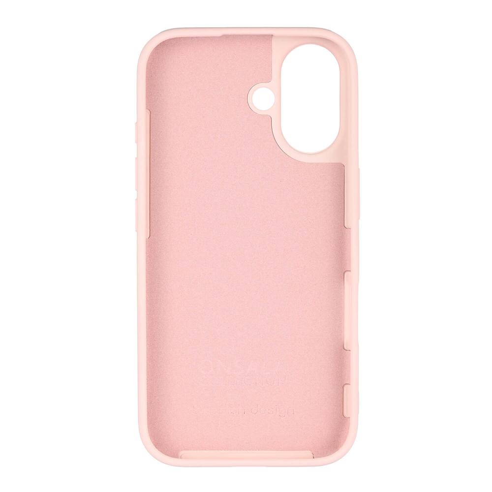 Onsala iPhone 16 Mobilskal Med Silikonkänsla Chalk Pink