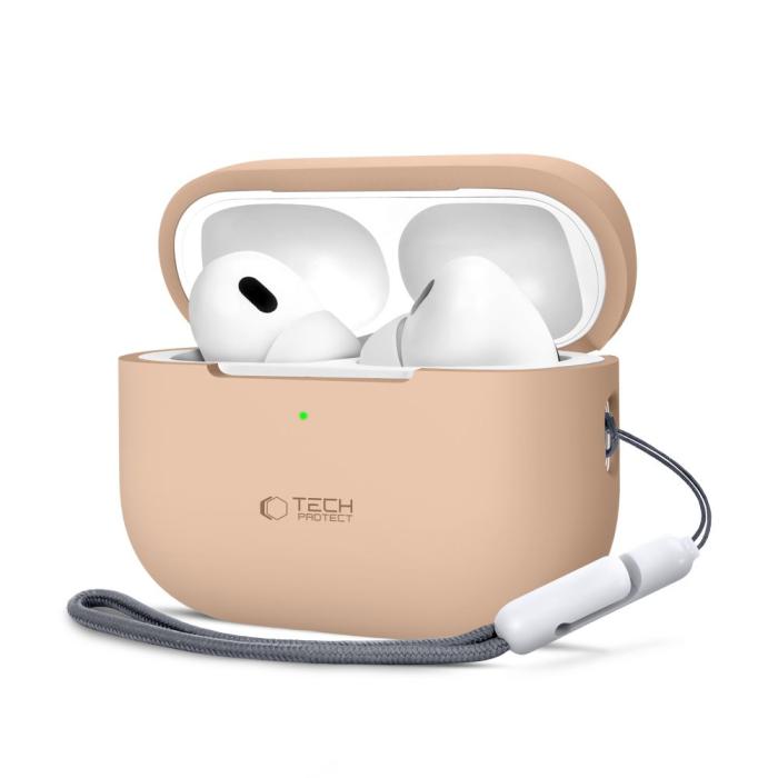 Bild 1, Tech-Protect AirPods Pro 1/2 Skal Silikon Caffe Latte