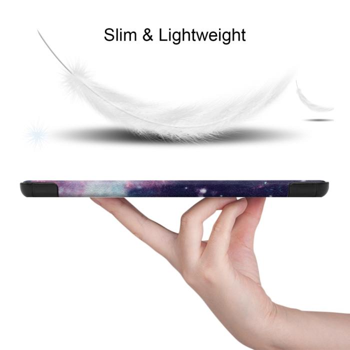 Bild 6, Samsung Galaxy Tab S9 FE Fodral Tri-Fold Läder Cosmic Space