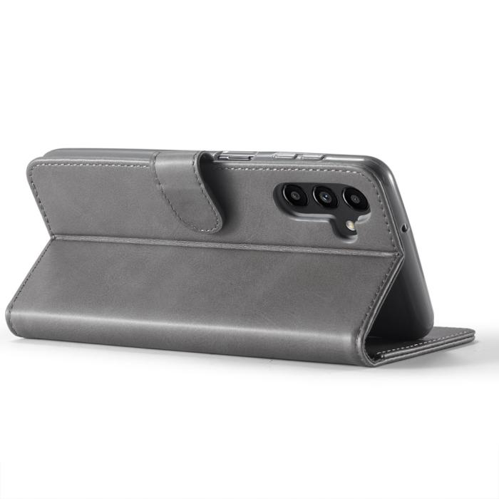 Bild 4, LC.IMEEKE Galaxy A15 4G/5G Fodral Läder Grå
