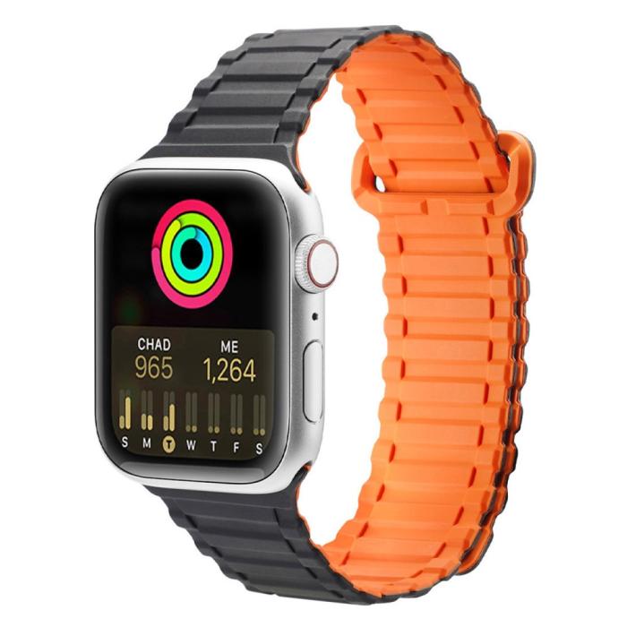 Bild 2, DUX DUCIS Apple Watch 42/44/45/49 mm Armband Magnetisk Silikon