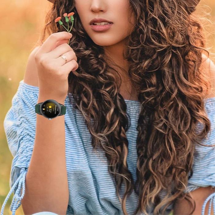 Bild 6, Google Pixel Watch / Watch 2 Justerbart Nylon Armband Grön