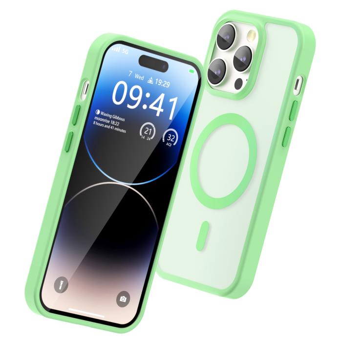 Bild 3, ColorPop iPhone 14 Pro Skal CH MagSafe Matt Ljus Grön