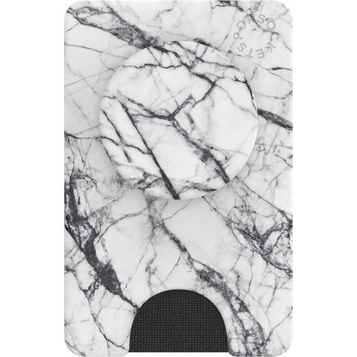 Bild 1, PopSockets PopWallet+ Avtagbar Mobil Plånbok Dove White Marble