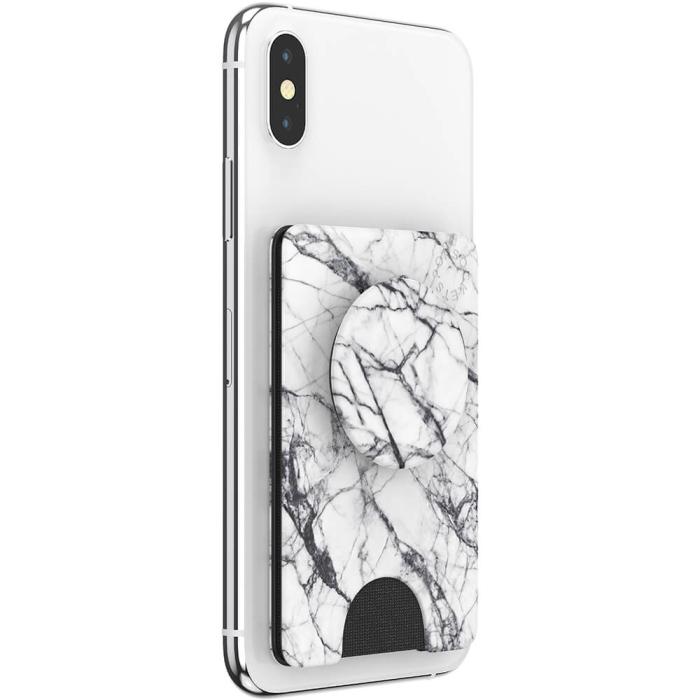 Bild 5, PopSockets PopWallet+ Avtagbar Mobil Plånbok Dove White Marble