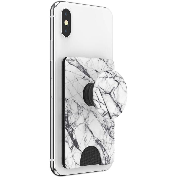 Bild 6, PopSockets PopWallet+ Avtagbar Mobil Plånbok Dove White Marble