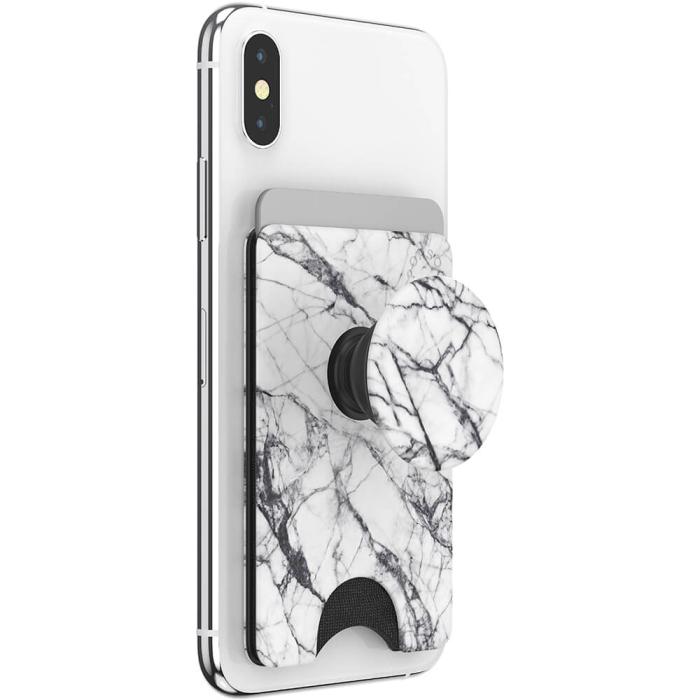 Bild 7, PopSockets PopWallet+ Avtagbar Mobil Plånbok Dove White Marble