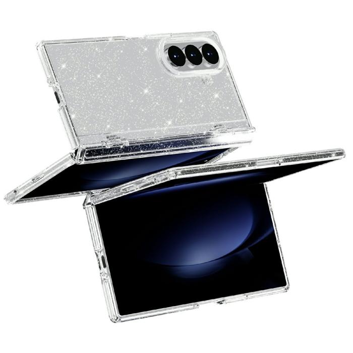 Bild 3, Samsung Galaxy Z Fold 8 Ultra Skal Glitter TPU Vit