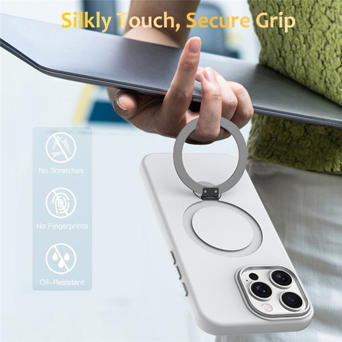 Bild 2, iPhone 16 Pro Skal MagSafe Kickstand Hybrid Vit