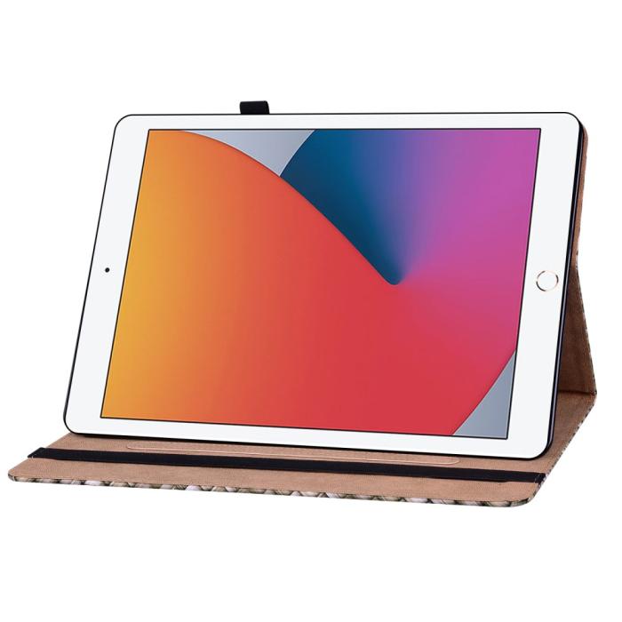 Bild 4, iPad 10.2 2019/2020/2021 Fodral Vävd Textur Brun