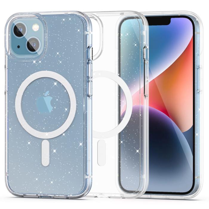 Bild 1, Tech-Protect iPhone 14 / 13 Skal MagSafe FlexAir Hybrid Glitter