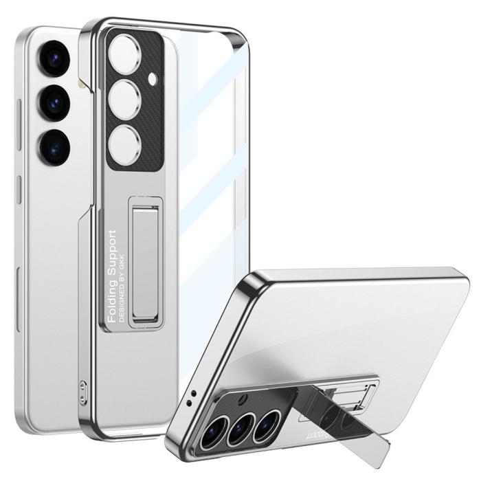 Bild 1, GKK Galaxy S24 Plus Skal Hybrid Kickstand Silver