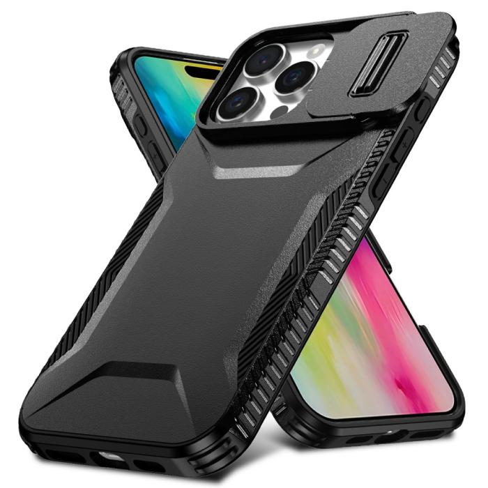 Bild 2, iPhone 16 Pro Skal CamShield Hybrid Svart