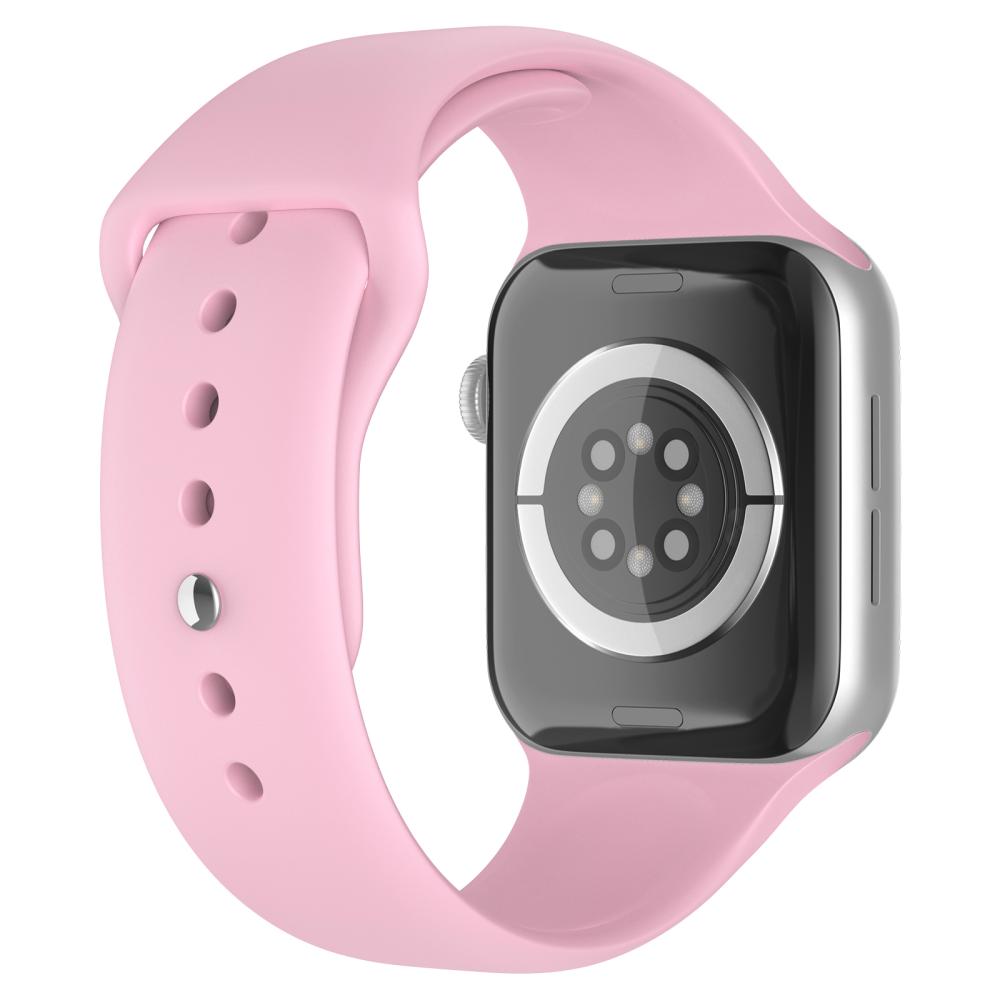 Apple Watch 38/40/41 mm Silikon Armband (S/M) Ljus Rosa