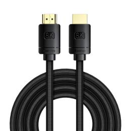 Baseus 3m 8K 60Hz HD HDMI - HDMI 2.1 Nylon Kabel Svart