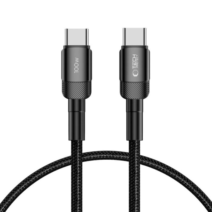 Bild 1, Tech-Protect 100W/5A 50cm PD USB-C - USB-C Kabel UltraBoost Evo Svart