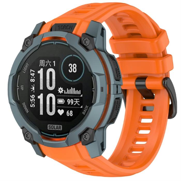 Bild 2, Garmin Instinct 3 50 mm Klockarmband Silikon Orange