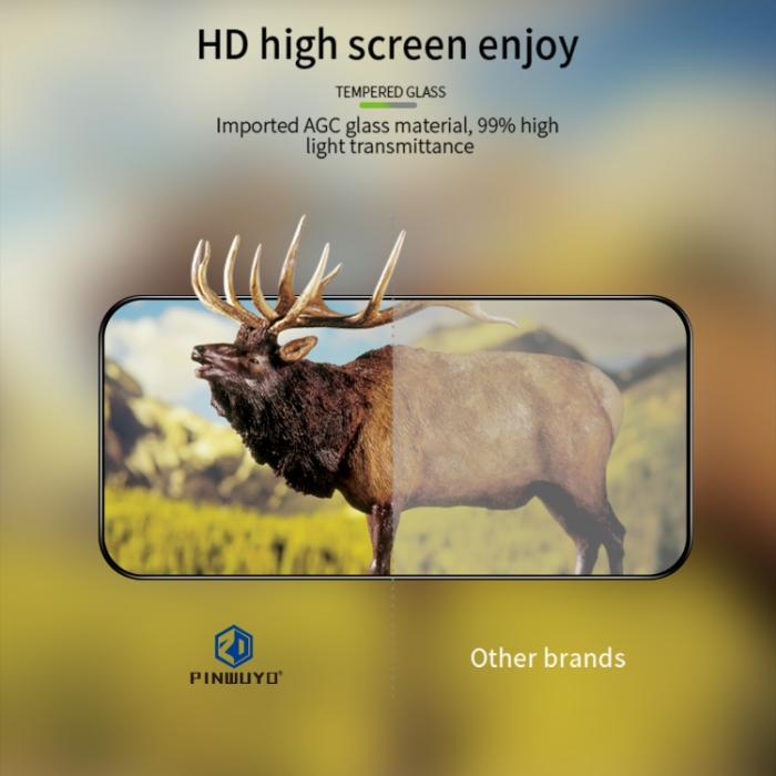 Bild 6, PINWUYO iPhone 14 Pro Max Skärmskydd 3D Heltäckande Härdat Glas