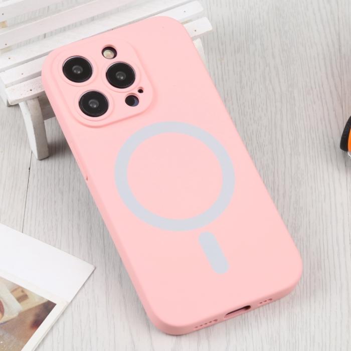 Bild 2, iPhone 15 Pro Skal MagSafe Liquid Silikon Rosa